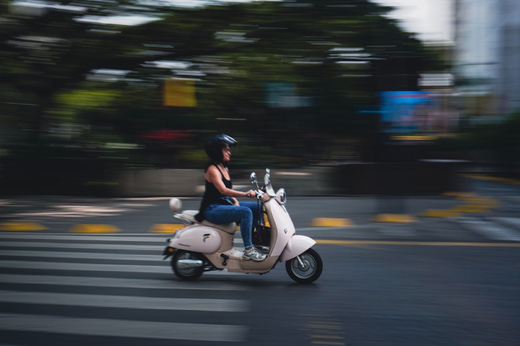 Motocicleta captada mediante barrido